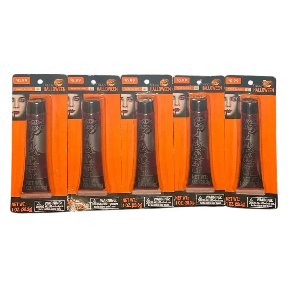 5x Halloween Fake Blood 1 oz Liquid Gel Squeeze